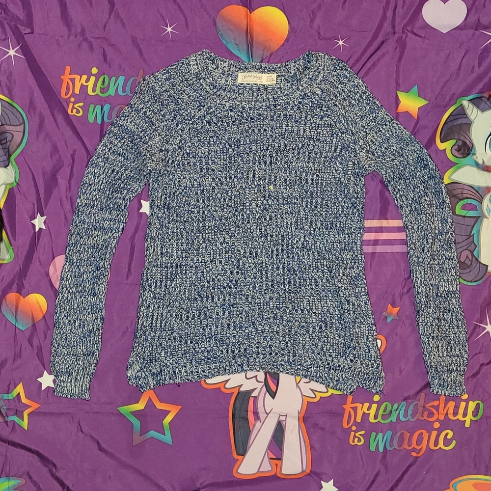 Blue and White Faded Glory Sweater